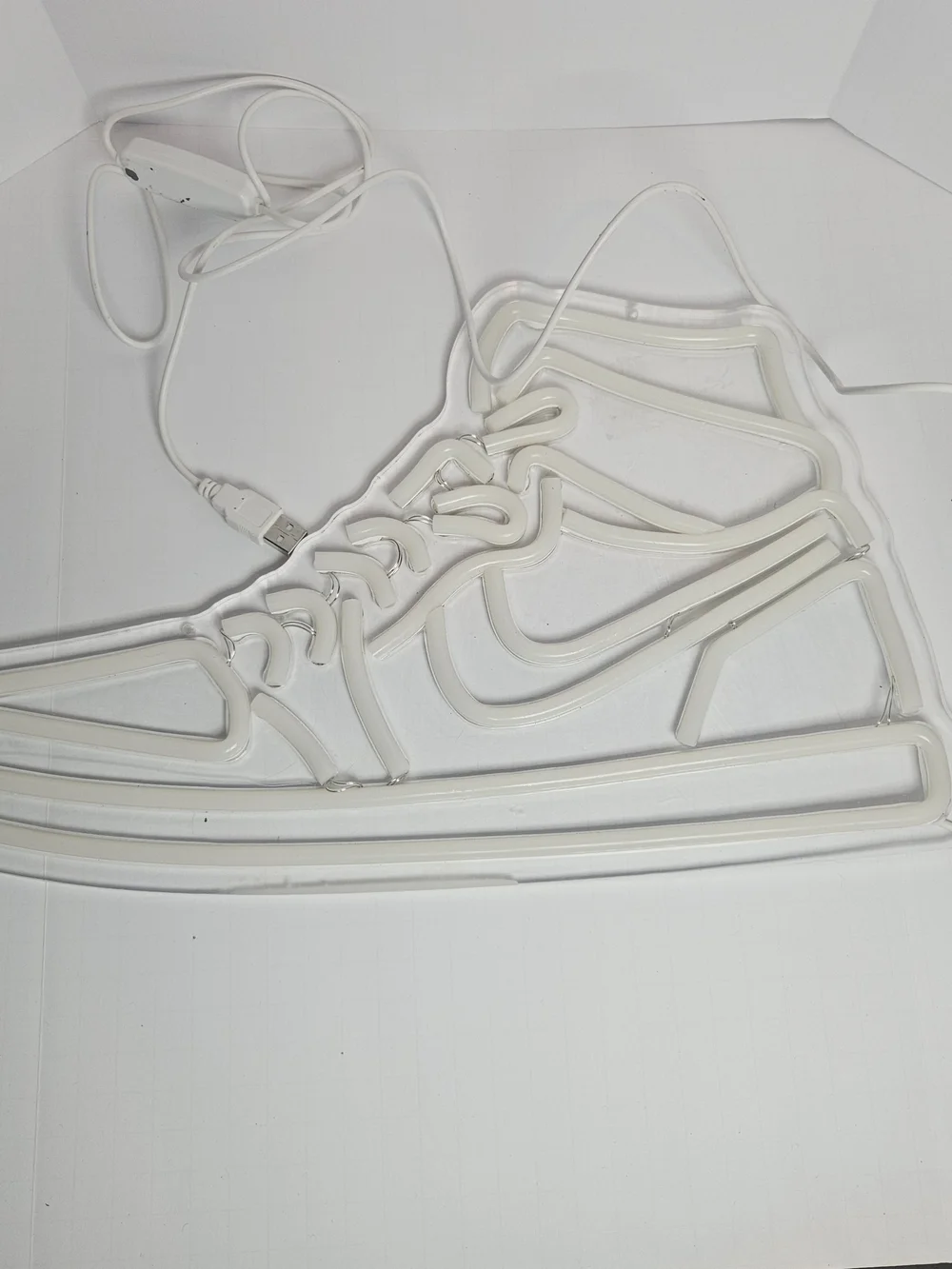 Neon Sneaker Wall Sign - Blue & Warm White